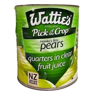 PEARS QUARTERS IN JUICE 2.95kg CAN WATTIES