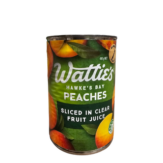 PEACH SLICES IN JUICE 410g CAN WATTIES