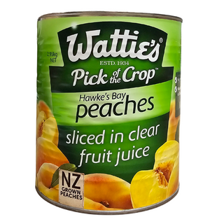 PEACH SLICES IN JUICE 2.95KG CAN WATTIES