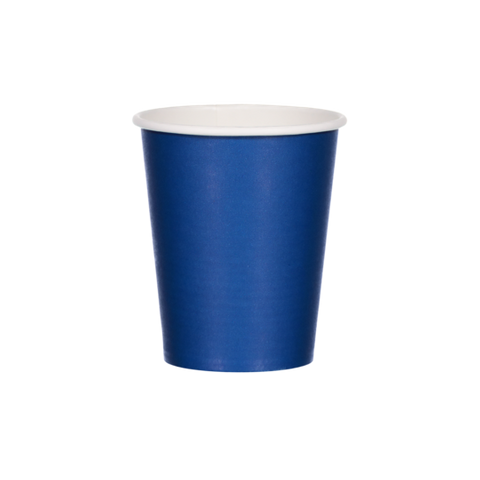 COFFEE CUP SINGLE WALL NAVY 8oz (280ml) (80mm) DECENT PACKAGING (50 PACK)