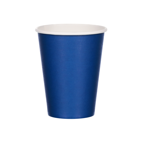 COFFEE CUP SINGLE WALL NAVY 12oz (400ml) (90mm) DECENT PACKAGING (50 PACK)