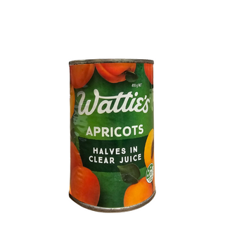 APRICOT HALVES IN JUICE 410g CAN WATTIES