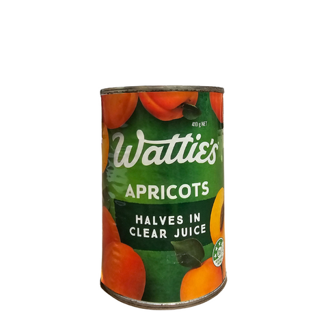 APRICOT HALVES IN JUICE 410g CAN WATTIES