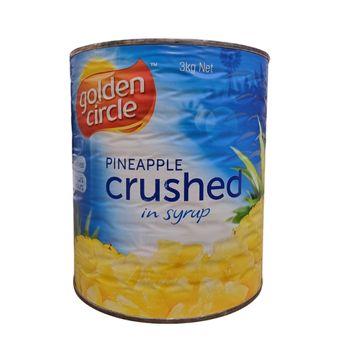 PINEAPPLE CRUSHED IN SYRUP 3kg CAN GOLDEN CIRCLE