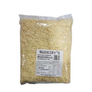 MOZZARELLA SHREDDED CHEESE VEGAN (DAIRY FREE) 1kg NUDAIRY