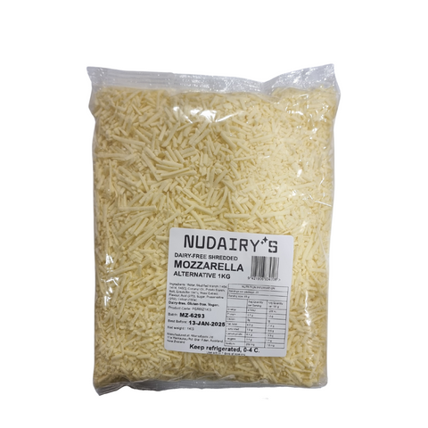 MOZZARELLA SHREDDED CHEESE VEGAN (DAIRY FREE) 1kg NUDAIRY