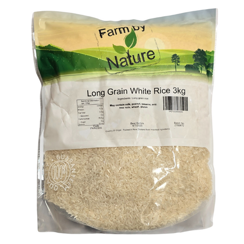 LONG GRAIN WHITE RICE 3kg BAG