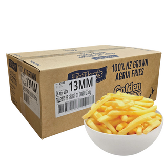 FRIES STRAIGHT CUT 13mm AGRIA NZ (3X5KG) TALLEYS