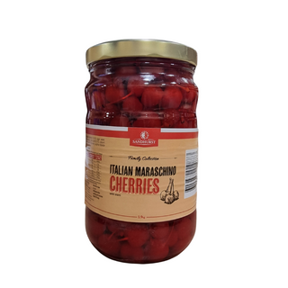 CHERRIES MARASCHINO WITH STEM 1.9kg JAR SANDHURST