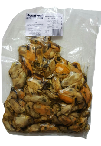 MUSSELS SMOKED PLAIN 1kg FRESH AQUAFRESH