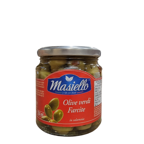 OLIVES GREEN STUFFED PIMENTO 290g MASIELLO