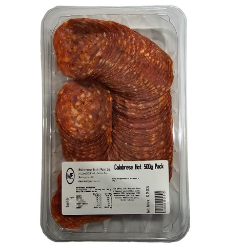 CALABRESE SLICED HOT SALAMI 500g