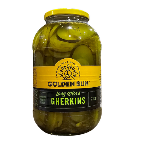 GHERKINS LONG SLICED SANDWICH STACKER 2KG GOLDEN SUN