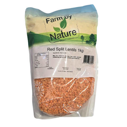 LENTILS RED SPLIT 1kg BAG