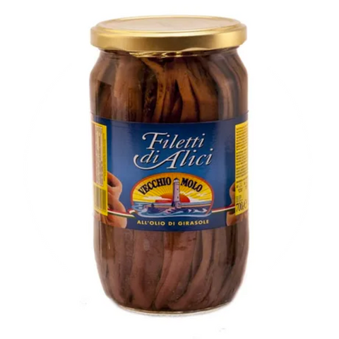 ANCHOVY FILLETS IN OIL 700g JAR ITALIAN