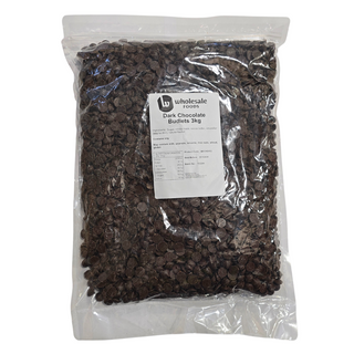 CHOCOLATE COUVERTURE DARK BUDLETS 46.2% 3kg BAG COCOA FARM