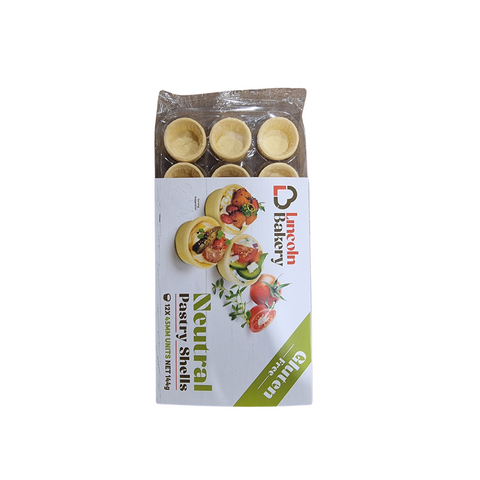 GLUTEN FREE NEUTRAL PASTRY SHELLS 45mm (12 PER TRAY) LINCOLN BAKERY