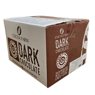 CHOCOLATE PREMIUM DARK DROPS 74% 10KG BOX COCOA FARM