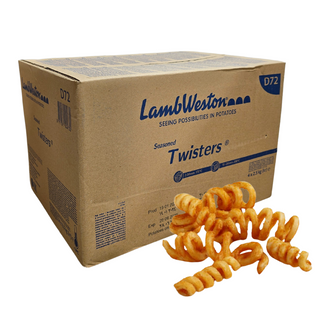 CURLEY TWISTERS SEASONED (EU) CARTON (4X2.5KG) LAMB WESTON