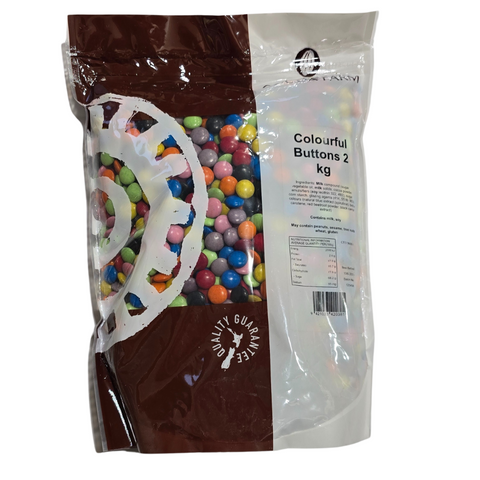 CHOCOLATE COLOURFUL BUTTONS 2KG