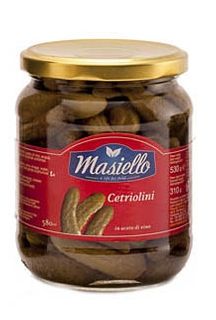 GHERKINS COCKTAIL CORNICHONS 530g MASIELLO