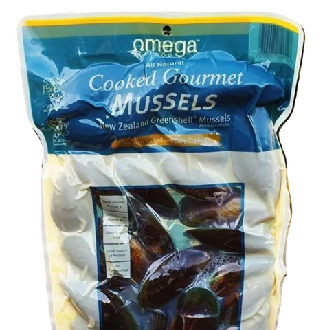 MUSSELS COOKED HEAT OR EAT 500g OMEGA