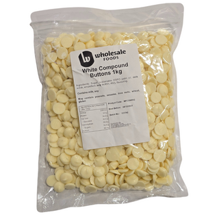 CHOCOLATE COMPOUND WHITE BUTTONS 1KG