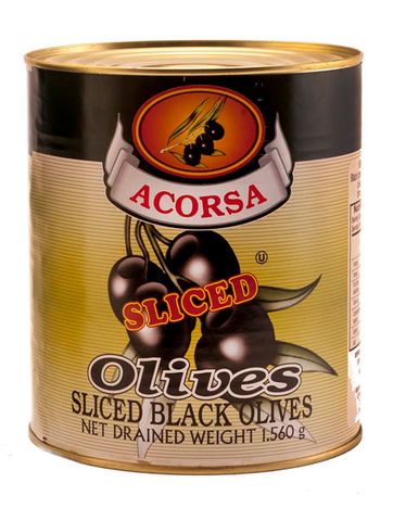 OLIVES BLACK SLICED  A10 (1.56kg NET DR WEIGHT)