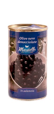 **OLIVES BLACK PITTED 370g CAN