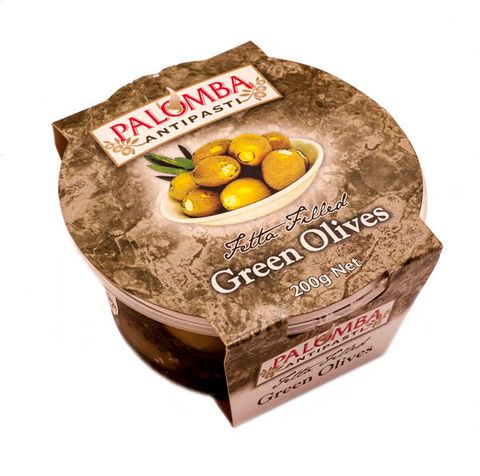 OLIVES GREEN FETA FILLED 200g