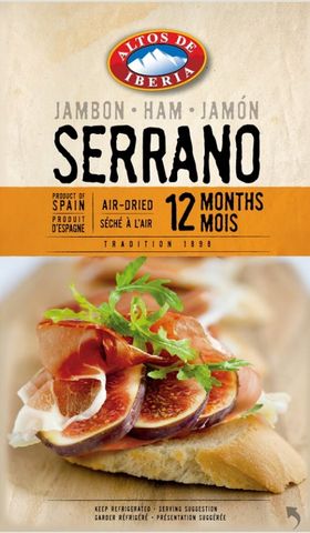 SERRANO SLICED 15x85g AGED 12 MONTHS