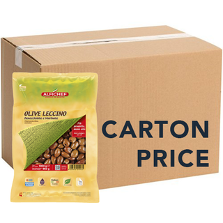 PITTED LECCINO OLIVES MARINATED 1kg pouch