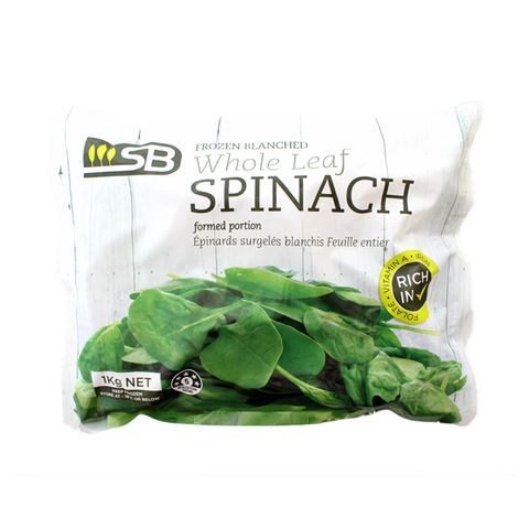 SPINACH LEAF FROZEN 1kg PACK