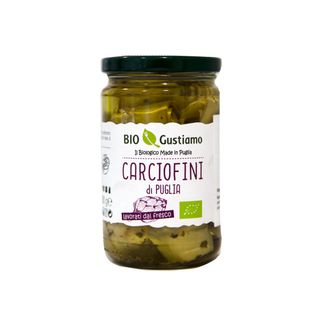 ORGANIC ARTICHOKE HEARTS IN OIL 280g JAR