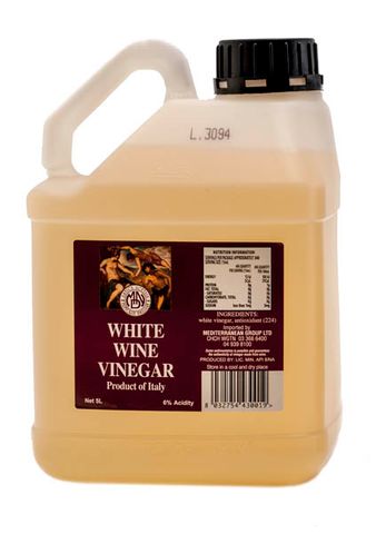 VINEGAR WHITE WINE  5 LITRE