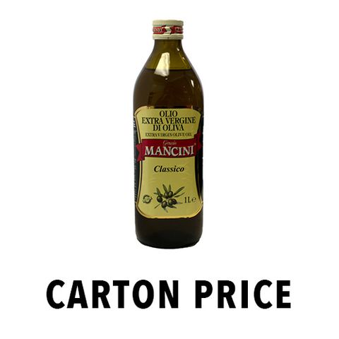 EXTRA VIRGIN OLIVE OIL 1LT BOTTLE (MANCINI)