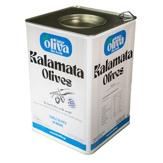 KALAMATA OLIVES PITTED EX. JUMBO (161/180) 10Kg D/W TIN