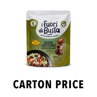 **PITTED LECCINO OLIVES 12x100g pouch