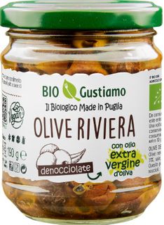 ORGANIC OLIVES BLACK PITTED IN EVO OIL 190g JAR