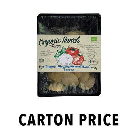 **ORGANIC TOMATO & MOZZARELLA GIRASOLI 250g