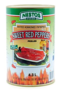 ROASTED RED PEPPERS STRIPS 5kg Can