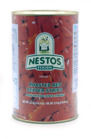 ROASTED RED PEPPERS STRIPS 4.2kg Can
