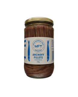 MFW ANCHOVY FILLETS IN OIL 720g JAR