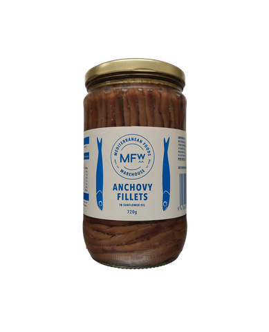 MFW ANCHOVY FILLETS IN OIL 720g JAR