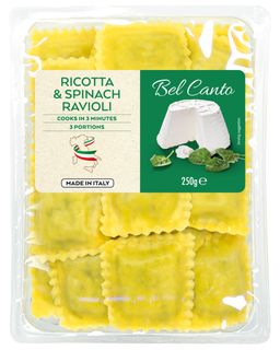 RAVIOLI BEL CANTO RICOTTA & SPINACH 250g
