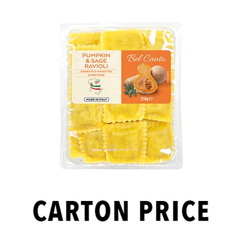 RAVIOLI BEL CANTO PUMPKIN & SAGE 250g