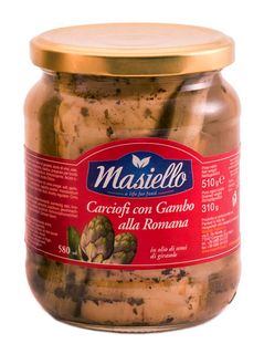 ARTICHOKES ALLA ROMANA with stem 580ml JAR