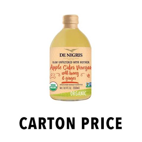 ORGANIC UNFILTERED APPLE CIDER VINEGAR with HONEY & GINGER 500ml