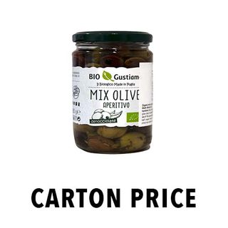 ORGANIC FIVE SPICES MIXED PITTED OLIVES IN OIL 280g JAR