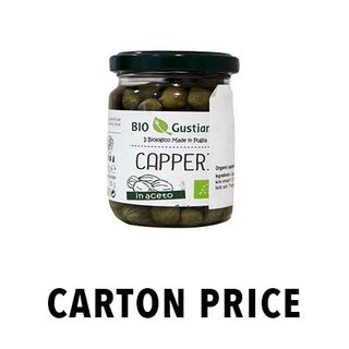 ORGANIC CAPERS IN VINEGAR 140g JAR